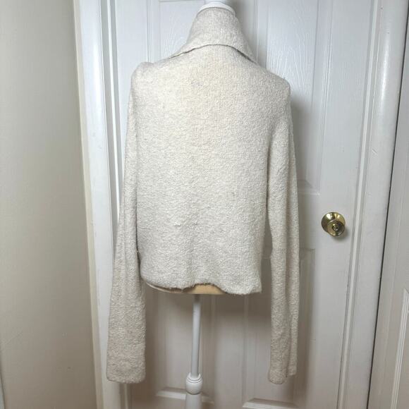 Free People Stormy Pullover Wool Alpaca Blend Sweater in Oatmeal Heather Size M - Picture 5 of 9